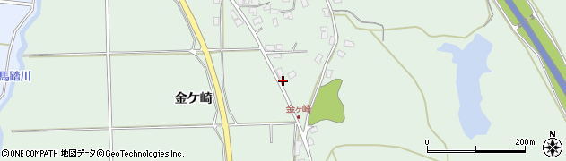 秋田県秋田市金足浦山金ケ崎周辺の地図