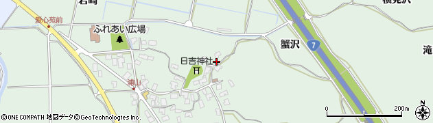 秋田県秋田市金足浦山（松葉崎）周辺の地図