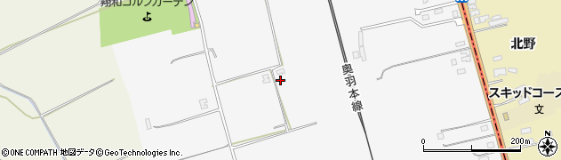 秋田県潟上市昭和大久保（北野細谷道添）周辺の地図