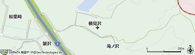 秋田県秋田市金足浦山（横見沢）周辺の地図