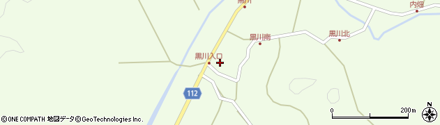 秋田県秋田市金足黒川黒川158周辺の地図