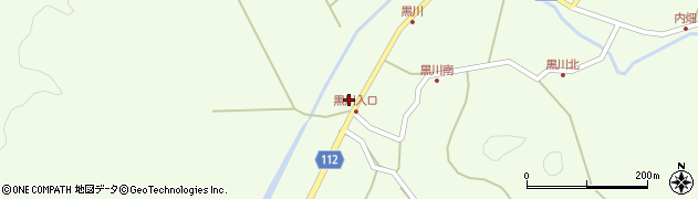 秋田県秋田市金足黒川黒川154周辺の地図