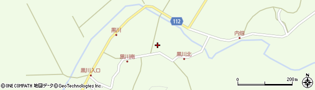 秋田県秋田市金足黒川黒川186周辺の地図