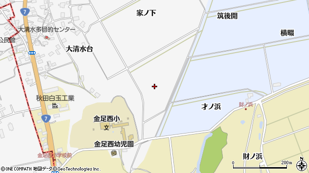 〒010-0115 秋田県秋田市金足大清水の地図