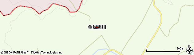 秋田県秋田市金足黒川周辺の地図