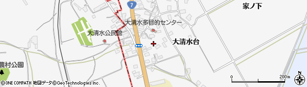 秋田県秋田市金足大清水大清水台周辺の地図
