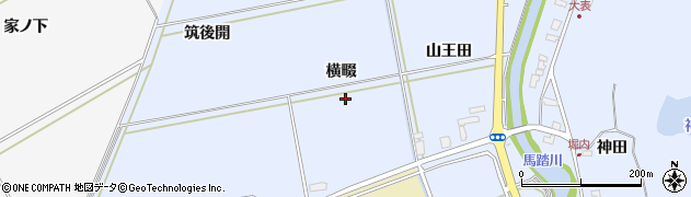 秋田県秋田市金足岩瀬横畷周辺の地図
