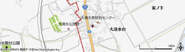 秋田県秋田市金足大清水大清水台107周辺の地図
