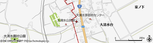 秋田県秋田市金足大清水大清水台105周辺の地図