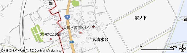 秋田県秋田市金足大清水大清水台48周辺の地図