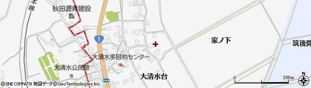 秋田県秋田市金足大清水大清水台52周辺の地図