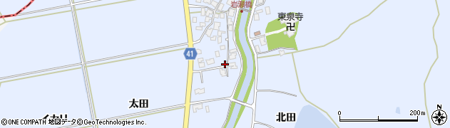 秋田県秋田市金足岩瀬岩瀬104周辺の地図