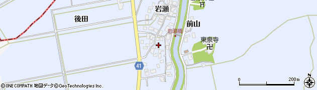 秋田県秋田市金足岩瀬岩瀬82周辺の地図