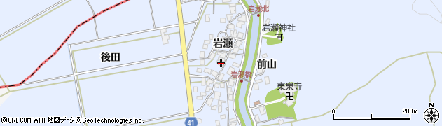 秋田県秋田市金足岩瀬岩瀬61周辺の地図