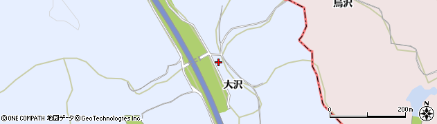 秋田県秋田市金足岩瀬大沢周辺の地図