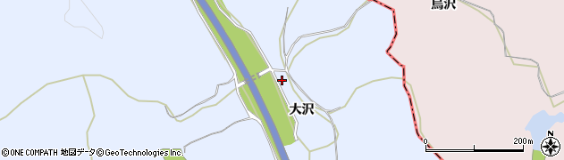 秋田県秋田市金足岩瀬（大沢）周辺の地図