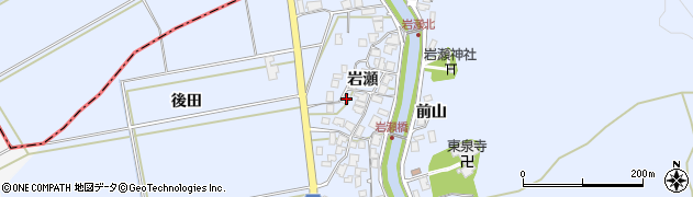 秋田県秋田市金足岩瀬岩瀬62周辺の地図