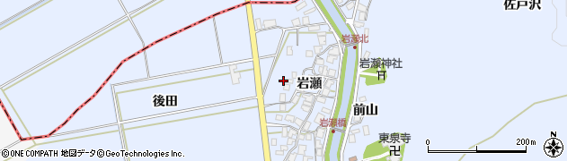 秋田県秋田市金足岩瀬岩瀬41周辺の地図