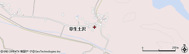 秋田県潟上市昭和豊川槻木（草生土沢）周辺の地図