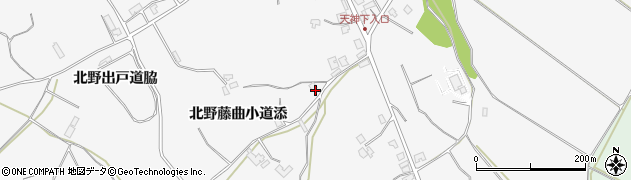 秋田県潟上市昭和大久保（北野藤曲小道添）周辺の地図