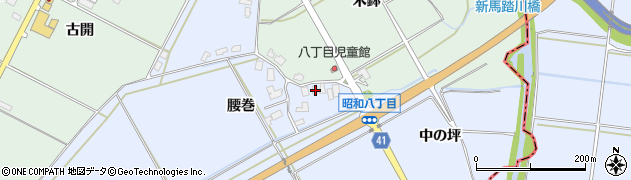 秋田県潟上市昭和八丁目木の前13周辺の地図