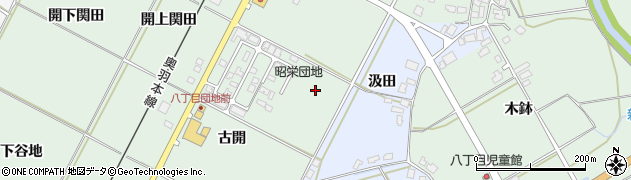 秋田県潟上市昭和乱橋（八合田）周辺の地図