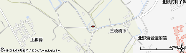 秋田県潟上市天王（三枚橋下）周辺の地図