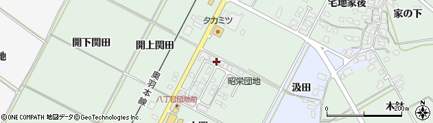 秋田県潟上市昭和乱橋（古開）周辺の地図