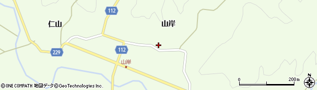 秋田県潟上市昭和豊川上虻川山岸33周辺の地図