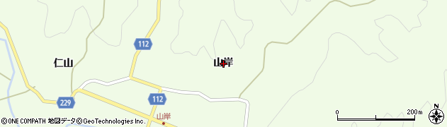 秋田県潟上市昭和豊川上虻川山岸周辺の地図