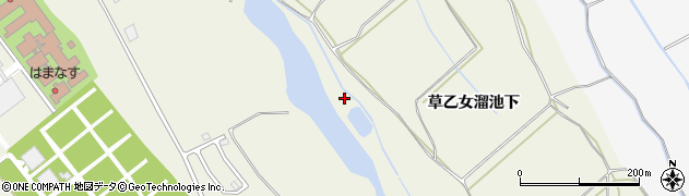 秋田県潟上市天王池沼溜池下周辺の地図