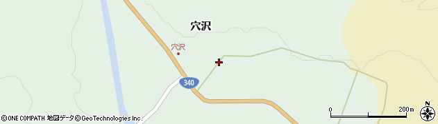 岩手県岩泉町（下閉伊郡）穴沢（上野）周辺の地図
