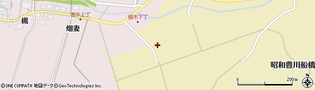 秋田県潟上市昭和豊川船橋（深持）周辺の地図