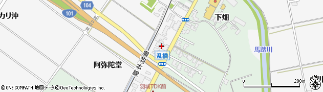 秋田県潟上市昭和大久保阿弥陀堂周辺の地図