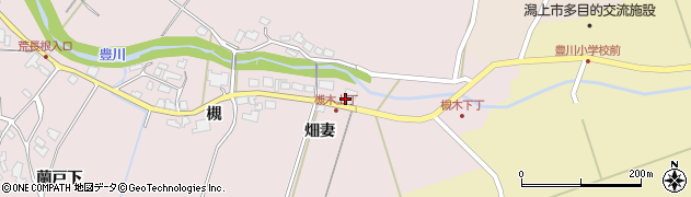 秋田県潟上市昭和豊川槻木（畑妻）周辺の地図