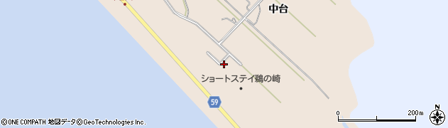 秋田県男鹿市船川港台島（鵜ノ崎）周辺の地図
