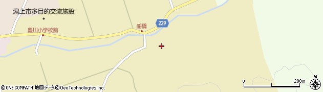 秋田県潟上市昭和豊川船橋（川原崎）周辺の地図