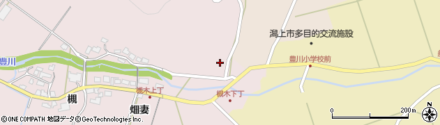 秋田県潟上市昭和豊川槻木大宮周辺の地図