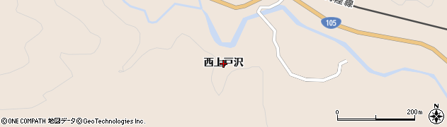 秋田県仙北市西木町上桧木内（西上戸沢）周辺の地図