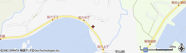 秋田県男鹿市船川港双六（蕨台）周辺の地図