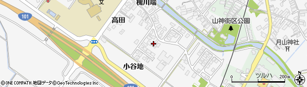 秋田県潟上市昭和大久保小谷地周辺の地図