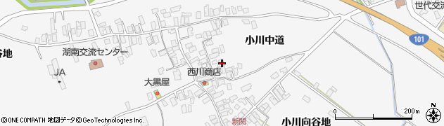 秋田県潟上市昭和大久保（小川中道）周辺の地図