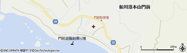 秋田県男鹿市船川港本山門前垂水204周辺の地図
