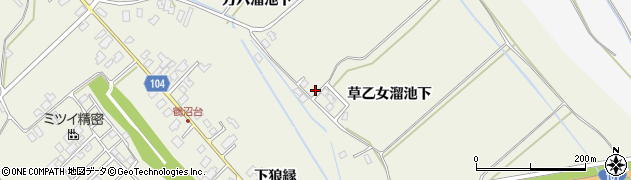 秋田県潟上市天王（草乙女溜池下）周辺の地図