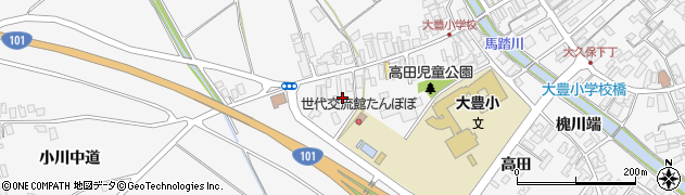 秋田県潟上市昭和大久保（イカリ沖）周辺の地図