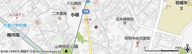 秋田県潟上市昭和大久保宮の前115周辺の地図