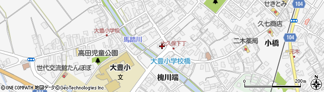 秋田県潟上市昭和大久保（屋布）周辺の地図