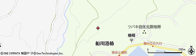 秋田県男鹿市船川港椿（岩山田）周辺の地図