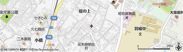 秋田県潟上市昭和大久保（堤の上）周辺の地図