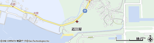 秋田県男鹿市船川港南平沢（近江屋）周辺の地図